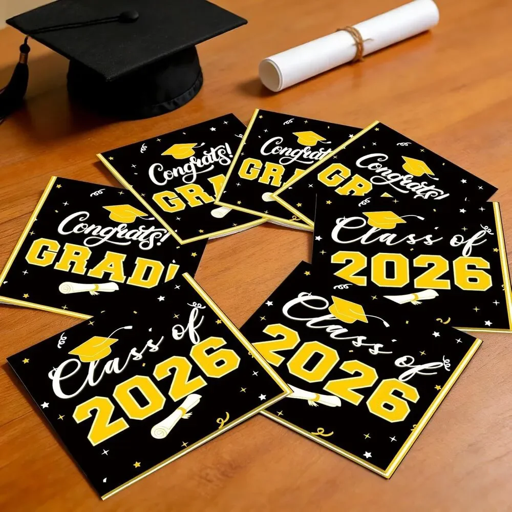 Class of 2026 Graduation Party Decor Bundle Banner Napkins Centerpieces Set